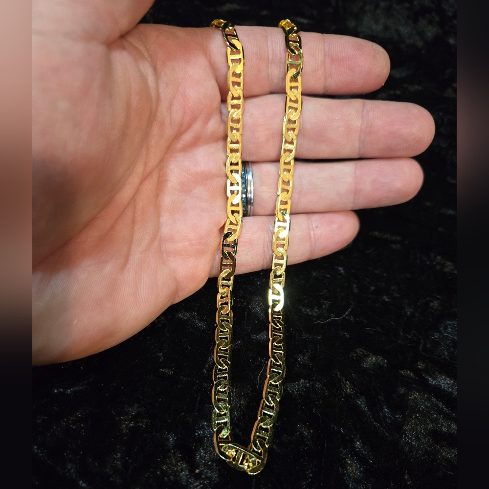 Elegant Gold Chain Necklace 22"×6mm....25129